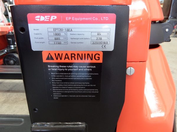 PFR18W (EPT20-18EA) - Full Electric 1.8Ton Standard
