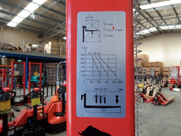 S15W Manual Straddle Stacker 1.5Ton/1.6m